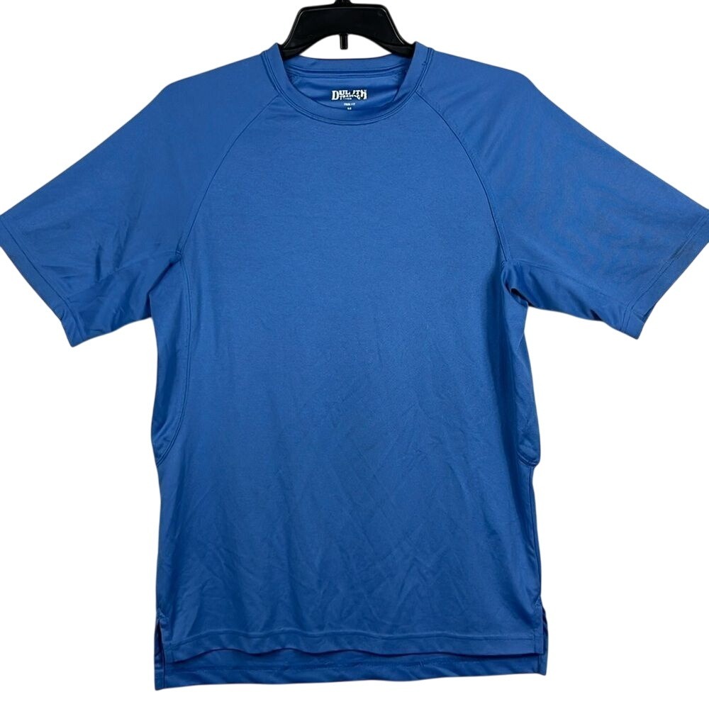 Duluth Trading Co Short‎ Sleeve Trim Fit Performance TShirt Mens Size Med Blue